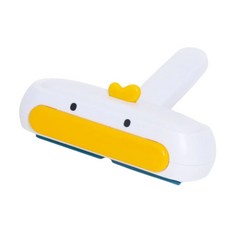 寵物小黃鴨除毛器 刷毛器 滾輪式除毛刷 狗毛貓毛清理器 可水洗 寵物毛髮去除神器 手持除毛, 白色, 1個