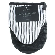 KAF HOME 烤箱手套地鐵條紋矽膠迷你, 1個, 黑色的