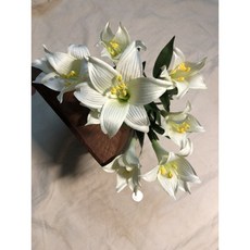 中型百合花/塑膠花/原住民材料/原住民頭花材料/頭花材料/頭飾材料/排灣族/魯凱族, 詳見包裝