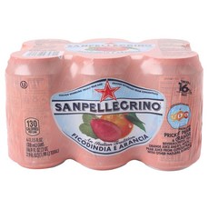 S.PELLEGRINO 聖沛黎洛 波光粼粼的漂亮梨和橙色飲料, 6件, 330毫升