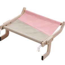 懸掛式貓吊床 舒適貓咪睡眠空間 簡約時尚設計 易於安裝, 灰橘色, 1個