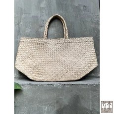 竹木造咖 草編袋-底部加寬 手提袋/肩背袋/環保袋/草袋