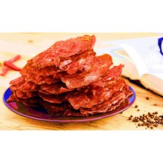 寶寶零食推薦：黑胡椒薄片肉乾 酥脆口感 獨立包裝 無添加, 140g, 1個, 黑胡椒+肉乾