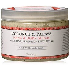 NUBIAN HERITAGE 椰子木瓜手部身體磨砂膏, 1個, 340克