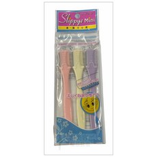Slippye mini附梳安全刀片修眉刀(3入) 輕鬆修出自然眉型, 顏色隨機
