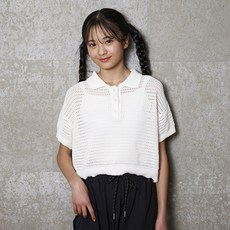 LOVETOXIC LTXC內搭背心網狀短袖翻領針織衫