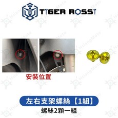 LIKE 125 鈦合金 適用於車殼、空濾 金色鐵板牙, 詳見包裝, 12_左右支架螺絲【1組】