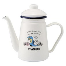 peanuts 日本製史努比搪瓷手沖滴漏咖啡壺, 單品, 1個, 1100ml