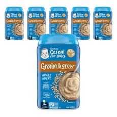 Gerber 嘉寶 寶寶副食品穀物粉, 6罐, 全麥口味