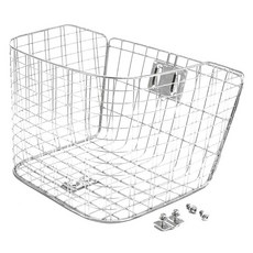 DA型不鏽鋼自行車前置車籃, 1個, 銀