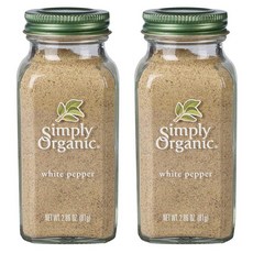 Simply Organic 白胡椒粉, 2個, 81克