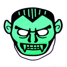 萬聖節派對鬼怪面具裝扮 綠色吸血鬼眼罩, 詳見包裝, 綠色