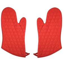 now DESIGNS 素色絎縫隔熱手套 2件組, 1個, 紅色