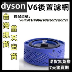 Dyson 後置濾網, 1個, V6/SV03/SV04/SV07/DC58/DC59