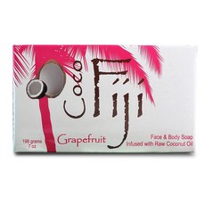 Organic Fiji 臉部身體椰子油肥皂, Grapefruit, 198g, 1入