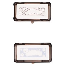 KUTSUWA Hancoco Deco手帳印章 毛絨小狗款, 1個, 棕色 + 藍色