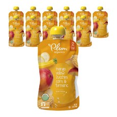 Plum organics 兒童果泥, 芒果黃西葫蘆玉米薑黃口味, 99g, 12包