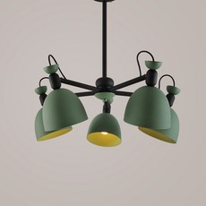 H&R安室家 5燈CANDY吊燈 ZA0167, 綠色