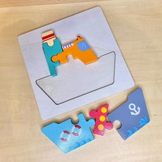 交通木質拼圖 兒童益智玩具 早教認知拼圖 木制玩具, 詳見包裝