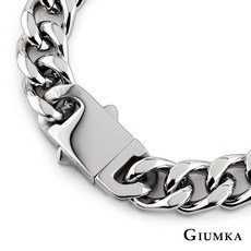GIUMKA歐美潮流古巴鏈鋼手鍊男女白鋼手鏈 10MM粗鏈條手鍊
