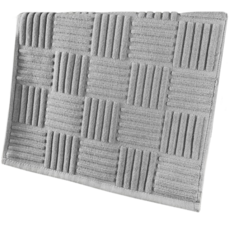 暖&和家居五星飯店地墊 北歐風格紋浴室防滑吸水純棉地墊, 灰色(W0193), 1個