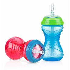 Nuby Flex Straw吸管杯 12個月大適用 300ml, 2個, 混色
