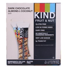 KIND 黑巧克力杏仁椰子棒, 12入, 40g