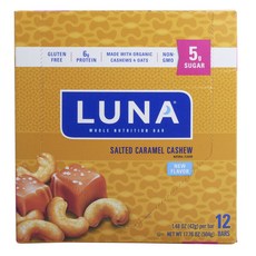 CLIF Luna 全營養棒 鹹焦糖腰果, 42g, 12入, 1個