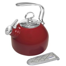 chantal 經典的搪瓷茶水電子茶港, 1.7L, 紅色