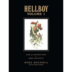 (英文圖書) Hellboy Library Volume 1: Seed of Destruction and Wake the Devil 精裝版, Dark Horse Books, 英文