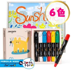 【JarMelo 原創美玩】玻璃彩繪絲滑蠟筆(6色) JA96703, 詳見包裝, 6