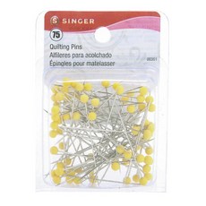 SINGER 勝家 圓頭t針, 75入, 黃色