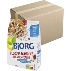 BjORG 無糖燕麥麥片, 4個, 375g