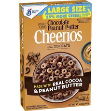 Cheerios 巧克力花生醬甜甜圈麥片, 402g, 1盒, 巧克力花生醬口味