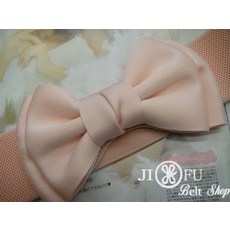 JIFU 鉅釜 韓版素面蝴蝶結腰封