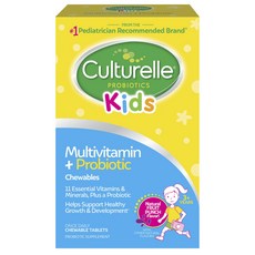 Culturerel 兒童複合維生素 + 益生菌天然水果沖劑咀嚼片, 1個, 50 件
