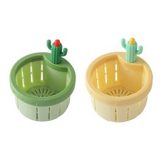 【居家cheaper】仙人掌水槽過濾網 水槽網 菜渣網 水槽籃 水槽過濾籃 cactus, 綠色, 1個