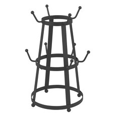 SPECTRUM 杯子收納架, 1個, 黑色的