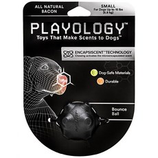 PLAYOLOGY 寵物狗用培根味彈跳球玩具 S號 6.8kg, 1個, 黑色的