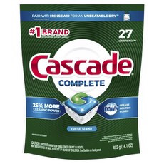 CASCADE 洗碗機清洗膠囊 27入, 1個, 402g