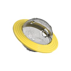 寵星球 飛碟漏食玩具 不倒翁漏食玩具 寵物益智玩具 狗玩具 漏食玩具 益智互動, 黃色, 1個