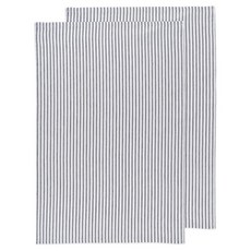 now DESIGNS 條紋毛巾 46*71cm, 2件, 黑色的