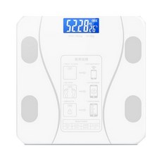 【桔比雜貨舖】電子體重計USB充電藍芽體脂秤，減肥運動BMI健康管理, I現貨I 白色【下載國際版OKOK】, 1個, 電池款【附4號電池】