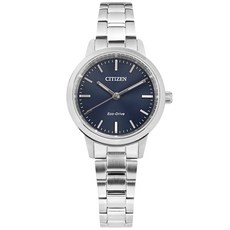 CITIZEN 光動能優雅迷人藍色不鏽鋼女錶 EM0930-58L