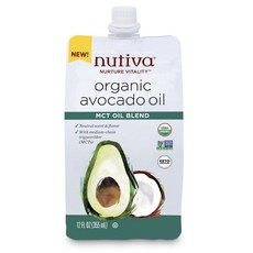 nutiva 特級初榨酪梨油, MCT 混合, 1個, 355毫升