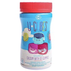 SOLGAR U Cubes兒童鈣D3軟糖, 1罐, 60顆