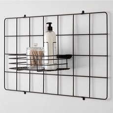 iDESIGN Jace's 網格收納籃, 霧面黑, 1個