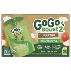 Gogo Squeez 擠壓式水果泥隨身包 蘋果口味, 90g, 28入