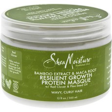 Shea Moisture 竹萃取&瑪卡根彈力滋養蛋白髮膜 波浪捲髮適用, 1個, 355ml