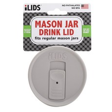 iLIDS 適合梅森罐飲料蓋常規, 灰色的, 1個